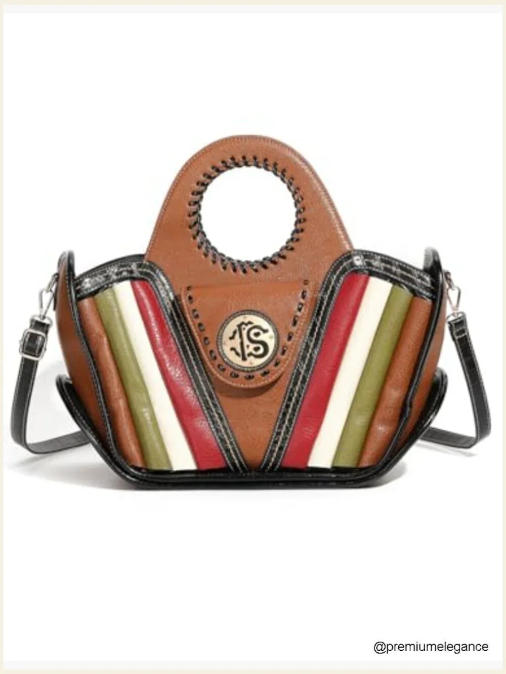 Large Capacity Faux Leather Top Handle Crossbody Handbag Set with Wallet